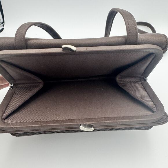 Fossil Vintage Leather Small Wallet Crossbody Brown Purse Bag Boho 90s MInimal - Picture 5 of 6